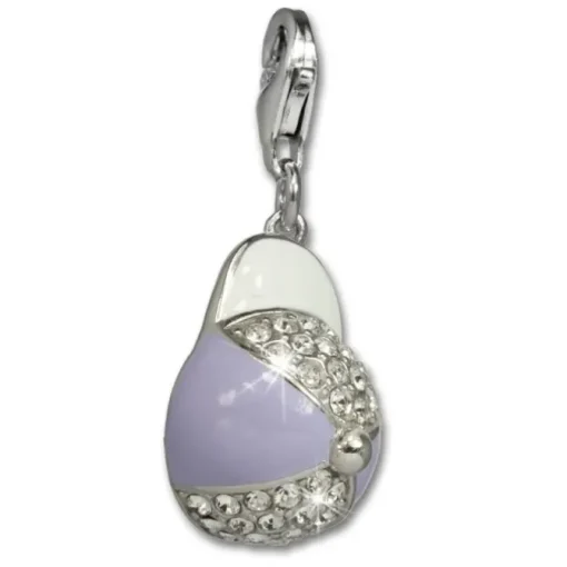 SilberDream Charm Basecap Zirkonia 925er Silber Armband Anhänger FC663
