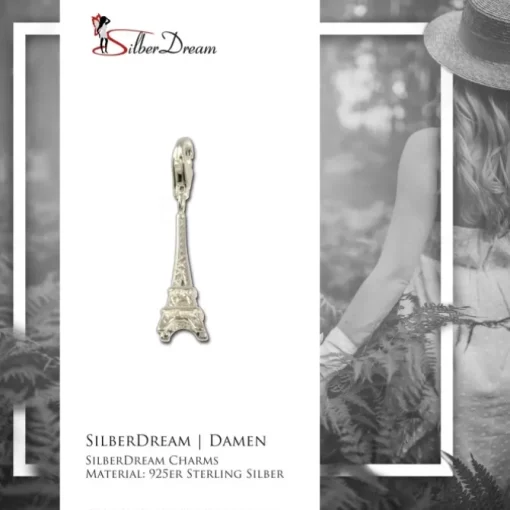 SilberDream Charm Eiffelturm 925 Silber Armband Anhänger FC3003