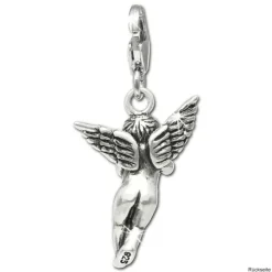 SilberDream Charm Engel mit Perlen-Trompete 925 Armband Anhänger FC696