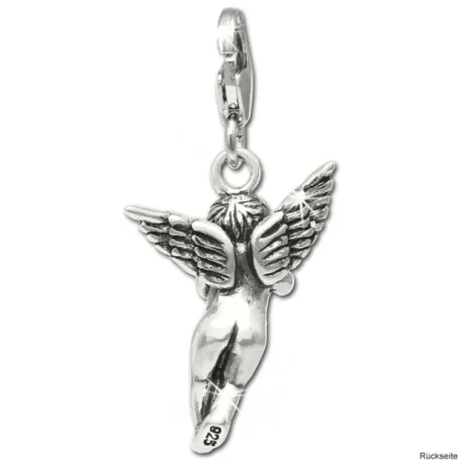 SilberDream Charm Engel mit Perlen-Trompete 925 Armband Anhänger FC696