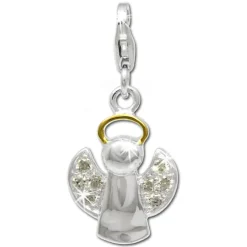 SilberDream Charm Engel vergoldet 925 Silber Armband Anhänger FC813Y