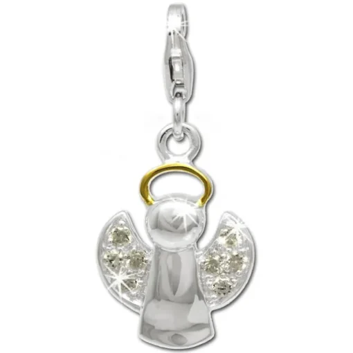 SilberDream Charm Engel vergoldet 925 Silber Armband Anhänger FC813Y