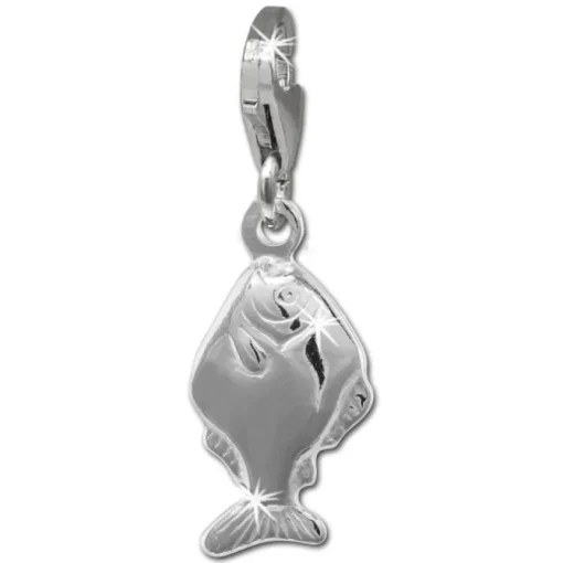 SilberDream Charm Fisch 925er Silber Armband Anhänger FC866J