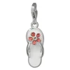 SilberDream Charm Flip Flop Blume 925er Armband Anhänger FC843W
