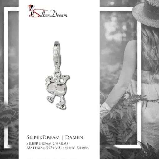 SilberDream Charm Froschkönig Armband Anhänger 925 Silber FC3133