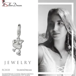 SilberDream Charm Froschkönig Armband Anhänger 925 Silber FC3133