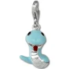 SilberDream Charm funny Snake hellblau 925 Silber Armband Anhänger FC870H