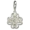 SilberDream Charm Glücksklee Zirkonia 925er Armband Anhänger FC681