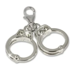 SilberDream Charm Handschelle Zirkonia 925er Armband Anhänger FC671