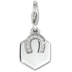 SilberDream Charm Hufeisen Zirkonia 925er Silber Armband Anhänger FC889W