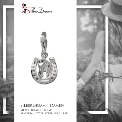 SilberDream Charm Hufeisen 925er Silber Armband Anhänger FC726I