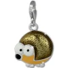 SilberDream Charm Igel orange/braun 925er Armband Anhänger FC879N