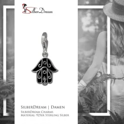 SilberDream Charm Indische Hand 925 Silber Armband Anhänger FC736S