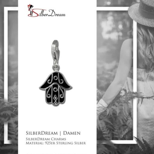 SilberDream Charm Indische Hand 925 Silber Armband Anhänger FC736S