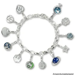 SilberDream Charm Kleeblatt Zirkonia 925er Silber Armband Anhänger FC904W