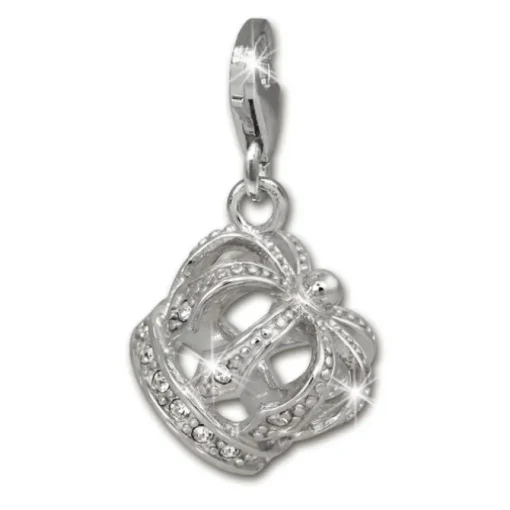 SilberDream Charm Königskrone 925 Silber Armband Anhänger FC814