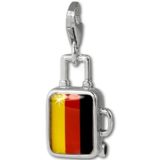 SilberDream Charm Koffer Deutschland 925er Armband Anhänger FC881F