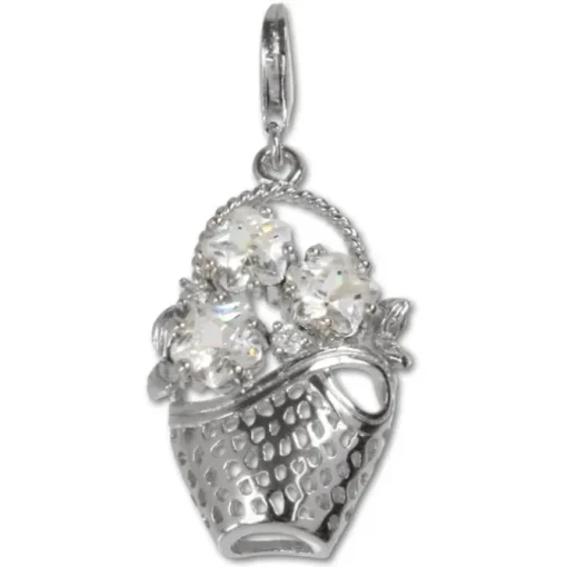 SilberDream Charm Korb Silber Armband Ketten Anhänger FC4106