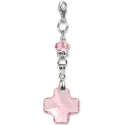 SilberDream Charm Kreuz 925 Zirkonias Armband Anhänger FC4806