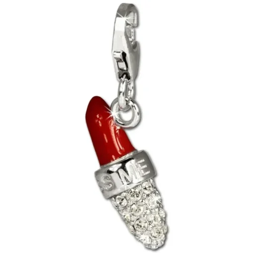 SilberDream Charm Lippenstift - KISS ME - 925er Armband Anhänger FC661