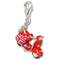SilberDream Charm Motorroller 925 Silber Armband Anhänger FC3138