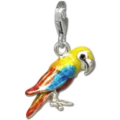 SilberDream Charm Papagei Ara bunt 925er Armband Anhänger FC823Y