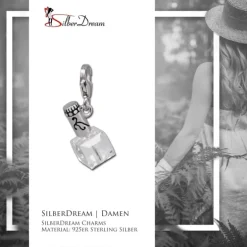 SilberDream Charm Parfüm-Flacon Zirkonia 925er Armband Anhänger FC686