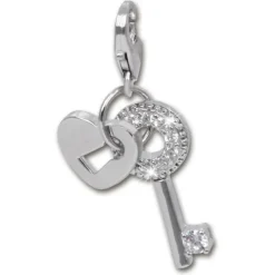 SilberDream Charm Schlüssel & Schloss Armband Anhänger 925er FC257W