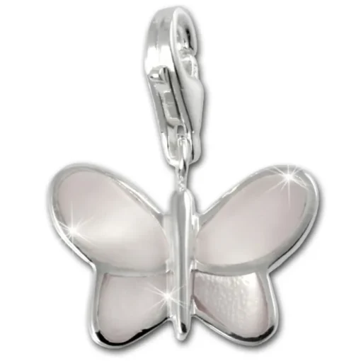 SilberDream Charm Schmetterling perlmutt weiß 925er Silber FC1041W