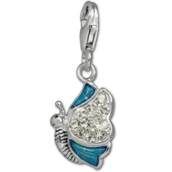 SilberDream Charm Schmetterling 925er Silber Armband Anhänger FC670