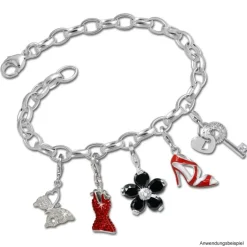SilberDream Charm Schmetterling lila 925er Armband Anhänger FC1045V
