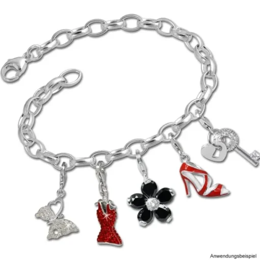 SilberDream Charm Schmetterling lila 925er Armband Anhänger FC1045V