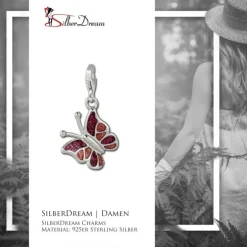 SilberDream Charm Schmetterling 925 Silber Armband Anhänger FC875P