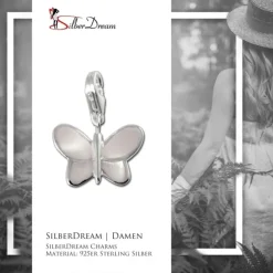 SilberDream Charm Schmetterling perlmutt weiß 925er Silber FC1041W