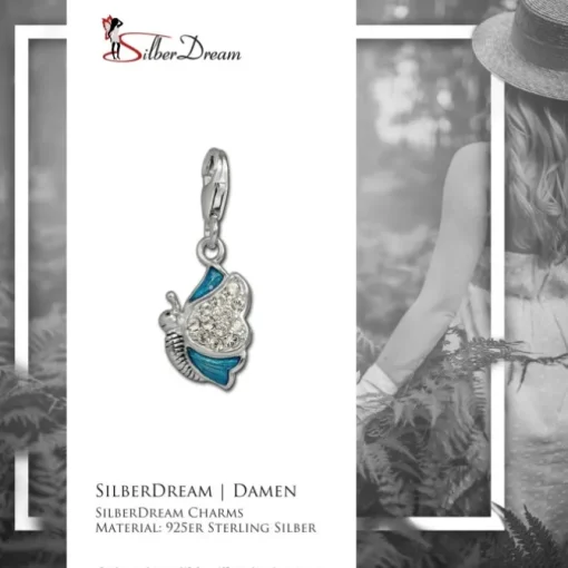 SilberDream Charm Schmetterling 925er Silber Armband Anhänger FC670