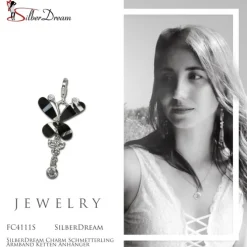 SilberDream Charm Schmetterling Armband Ketten Anhänger FC4111S