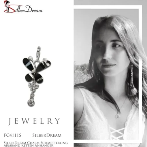 SilberDream Charm Schmetterling Armband Ketten Anhänger FC4111S