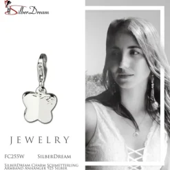 SilberDream Charm Schmetterling Armband Anhänger 925 Silber FC255W
