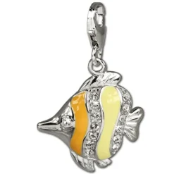 SilberDream Charm Südsee-Fisch Zirkonia 925er Armband Anhänger FC677