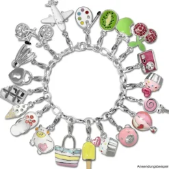 SilberDream Charm Südsee-Fisch Zirkonia 925er Armband Anhänger FC677