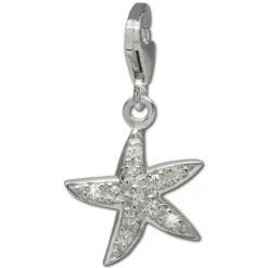 SilberDream Charm Seestern Zirkonia 925 Silber Armband Anhänger FC730W