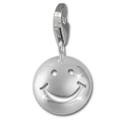 SilberDream Charm Smiley 925er Silber Armband Anhänger FC3148