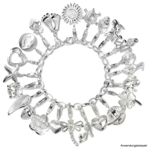 SilberDream Charm Smiley 925er Silber Armband Anhänger FC3148