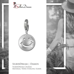 SilberDream Charm Smiley 925er Silber Armband Anhänger FC3148