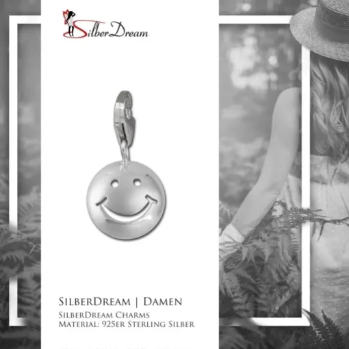 SilberDream Charm Smiley 925er Silber Armband Anhänger FC3148