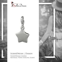 SilberDream Charm Stern 925 Sterling Silber Armband Anhänger FC3147