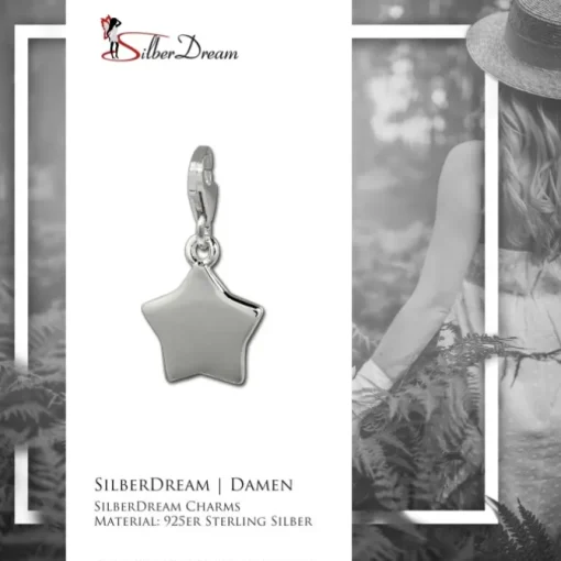 SilberDream Charm Stern 925 Sterling Silber Armband Anhänger FC3147
