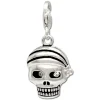 SilberDream Charm Totenkopf Pirat 925 Silber Armband Anhänger FC695