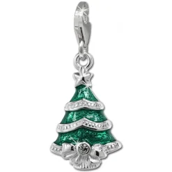 SilberDream Charm Weihnachtsbaum 925 Silber Armband Anhänger FC849G