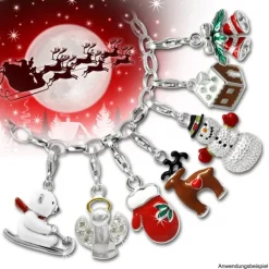 SilberDream Charm Weihnachtsstiefel 925 Silber Armband Anhänger FC810R